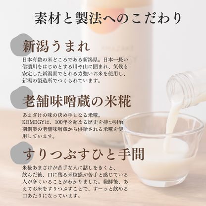 【母の日限定デザイン】米糀あまざけ『KOMEGY』2本セット_送料・箱代込み